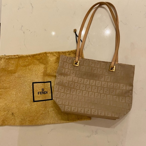 Vintage Fendi Gold Zucchino Mini Tote Shoulder Bag - Picture 2 of 12